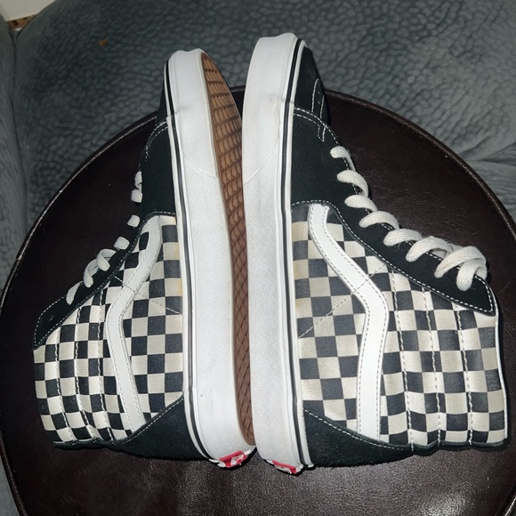 Vans Old Skool Checkerboard Skateboarding High Tops size 9.5 - Picture 7 of 14